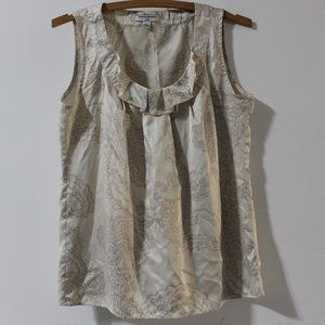 🚨 Banana Republic Lavender Paisley Satin Blouse Size PS